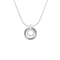 thumbnail image 2 of Delight Jewelry Never Give Up Infinity Ring Laugh Ring Charm Necklace, 18", 2 of 4