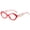 Red, variant on Women Small Egg Designer Reading Glasses 3.50 Red Spring Hinges Blue Light Blocking Readers +3.5