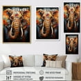 thumbnail image 4 of Designart "Cityscape Of Graffiti Pachyderms I" Animals Elephant Floater Framed Wall Art Prints, 4 of 5