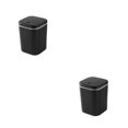 thumbnail image 1 of Matsuzay Cubo de basura de esquina redonda con tapa Negro 2piezas, 1 of 6