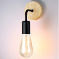 thumbnail image 4 of Aplique de pared Accesorios de iluminación Iluminación Garaje Exterior E27 Almacén Lámpara montada pared Moderna para sala de estar Negro Colco Luces de pared del dormitorio, 4 of 8