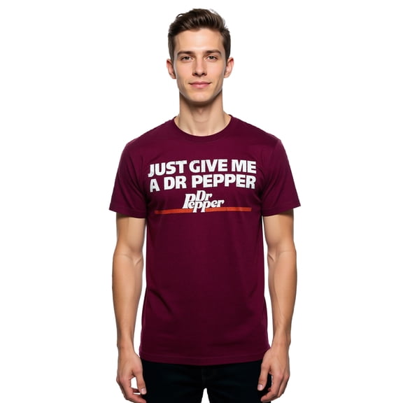 Dr. Pepper T-Shirt Men's Just Give Me A Dr. Pepper Short Sleeve Tee