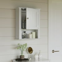 Deals on RiverRidge Home Ashland Single Door Wall Cabinet w/Open Shelf