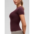 thumbnail image 3 of CRZ YOGA Softembrace High Neck Tops for Women Soft Casual Shirts Basic Short Sleeve T-Shirt, 3 of 6