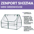 thumbnail image 3 of Zenport SH3214A 4ft Greenhouse - 4'x4'x3', Green, 3 of 4