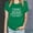 Green, variant on Kayannuo Blouses for Women Clearance Tee Shirts for Women Valentine's Day Women's Letter Printed Short Sleeved Top