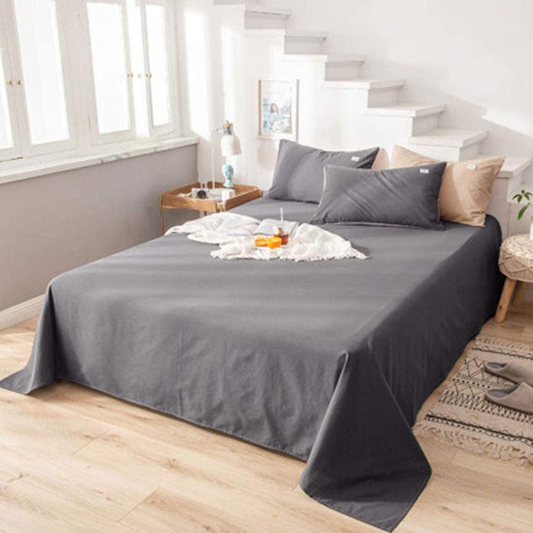Soft Cotton Flat Bed Sheet Breathable Easy to Wash (only 1 Flat feet