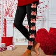 thumbnail image 2 of Fsqjgq Valentine's Day Leggings for Women Fashion Plaid Love Heart Printed Yoga Pants Stretchy Tights Running Workout Leggings M, 2 of 4