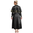 thumbnail image 2 of Doomiva Women's Church Choir Robe Long Sleeve Button A-line Long Maxi Dress Black S, 2 of 7