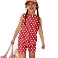 thumbnail image 7 of Summer Outfits for Children Girls Size 7-8 Two Piece Outfits Cute Preppy Clothing Sets Vacation Short Sleeve Tee Top and Y2K Shorts Athletic Activewear Red 12-13 Years, 7 of 7