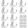 thumbnail image 1 of QIMEI-SHOP Percheros Percheros de Metal Percheros de Pared con Tornillos Ganchos de Pared para Cocina Baño Armario Baño Plata Paquete de 20 Vhermosa HFP-0367, 1 of 8