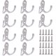 thumbnail image 1 of Ganchos para abrigos Ganchos para abrigos de metal Ganchos para abrigos de pared con tornillos Ganchos de pared para cocina Baño Armario Baño Plata Paquete de 20 Fokelyi HFP-0367, 1 of 8