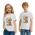 thumbnail image 2 of XAOFW Kid T-Shirt Boys 100 Days Of School Cartoon Letter Print Shirt Youth Children Short Sleeve Crew Neck Comfortable Stylish Holiday Vacation Tops, 2 of 7