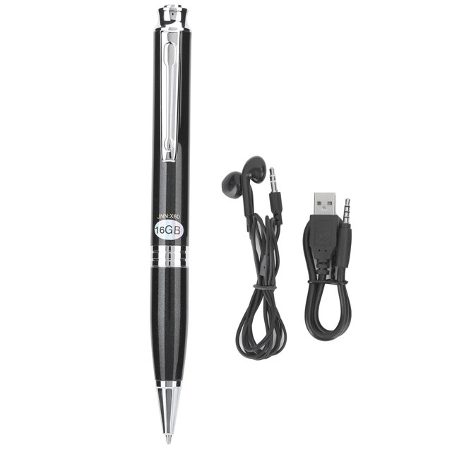 Grabadora de escritura con forma de bolígrafo, herramienta de reducción de ruido de alta definición para estudiantes en clase, MP3 (16 GB)