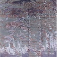 thumbnail image 1 of Ahgly Company Indoor Square Mid-Century Modern Purple Oriental Area Rugs, 4' Square, 1 of 6