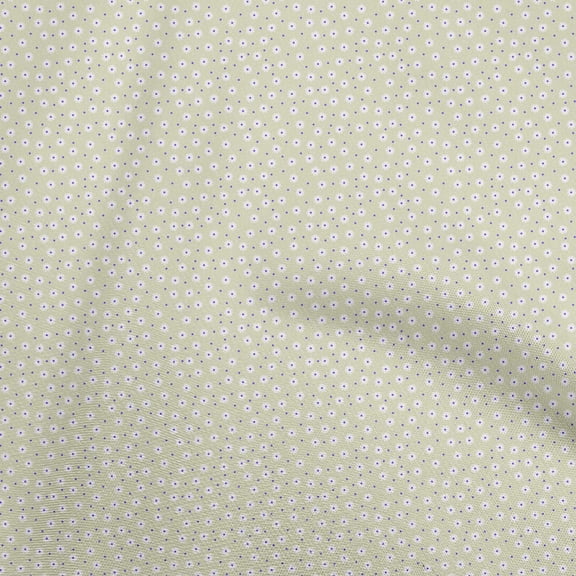 oneOone Cotton Jersey Greenish Beige Fabric Floral Sewing Fabric By The Yard Printed Diy Clothing Sewing Supplies 58 Inch Wide