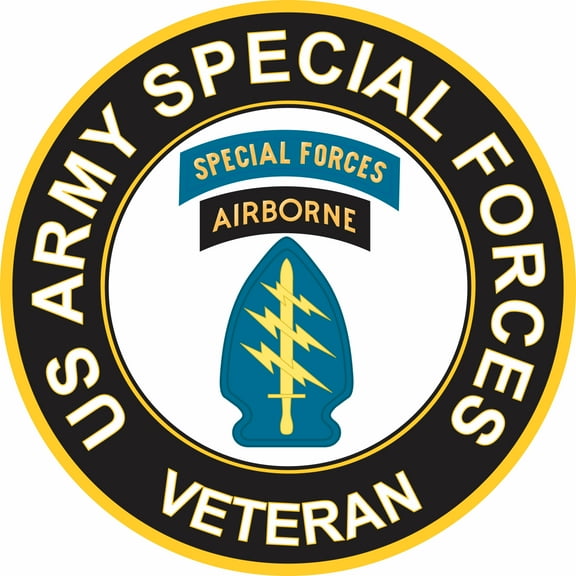 3.8 Inch U.S. Army Veteran Special Forces Airborne Sticker Decal