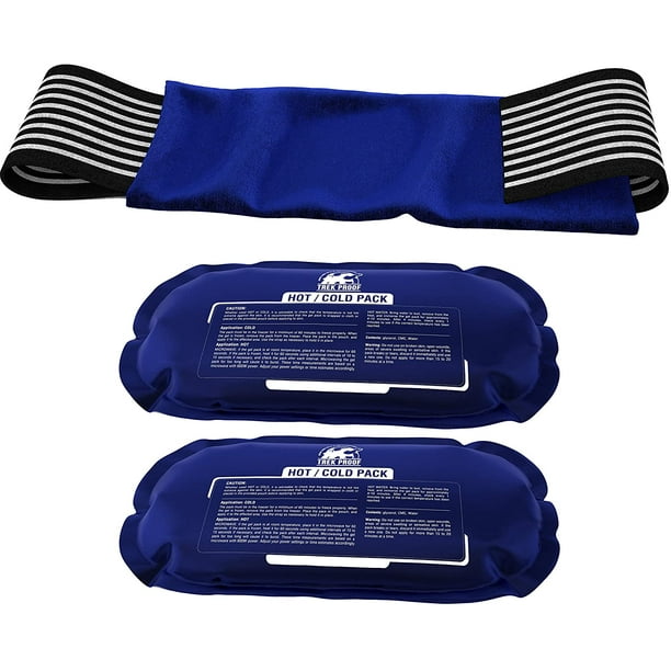 Ice Pack 2 Piece Set Reusable Hot And Cold Therapy Gel Wrap Support Injury Recovery Alleviate Joint And Muscle Pain Rotator Cuff Knees Back More Walmart Com Walmart Com