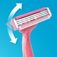 Daisy Gillette Disposable Razors for Women, 3 Bladed, 4 Ct
