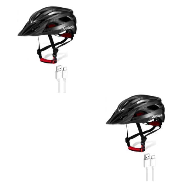 Wosthever Casco de ciclismo con luces Bicicletas de carretera de montaña Advertencia de carga Seguridad Niños adultos Gorras de escalada Type7 NO7