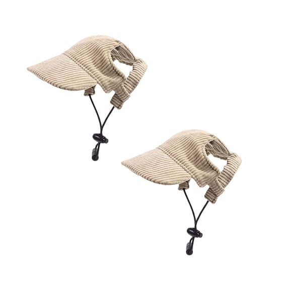 2Pack Sale Countdown! Dog Baseball Cap Dog Cat Summer Beach Visor Hat With Ear Holes Adjustable Puppy Sunbonnet Headdress ( X Small) Pet Hats Birthday Gift For Pet Dog Cat L