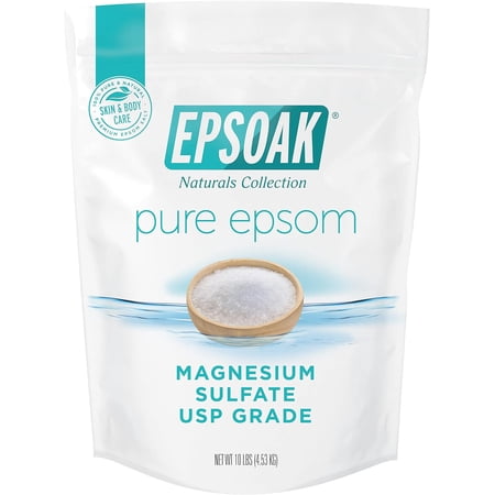 Epsoak Epsom Salt 10lbs - 100% Pure Magnesium Sulfate, Made in USA