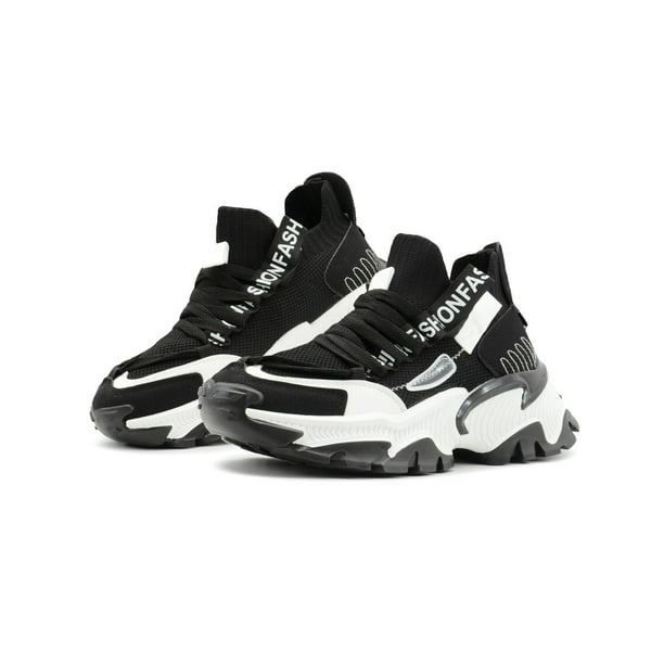 Tenis Casuales Caterina Suela Chunky Para Mujer Negro 24