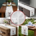 thumbnail image 5 of Burlap Table Runner 90 Inches Long, Easter Rabbit Spring Flower Non-Slip Kitchen Table Runners for Dining Room Everyday Use Party Table Decorations Farmhouse Animal Green Leaf, 5 of 9