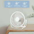 thumbnail image 6 of RoamHome Portable Desk Fan 3-in-1 Hanging Wall Mounted Desktop Mini Fan Rechargeable Personal Cooling Fans for Bedroom Office, High Appearance Gift for Students Workers (White), 6 of 8