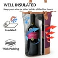 thumbnail image 2 of Tirrinia Insulated Wine Carrier Tote - Travel Padded 2 Bottle Wine/ Champagne Cooler Bag with Handle and Adjustable Shoulder Strap, Great Wine Lover Gift, Purple, 8.2" x 4.6" x 13"., 2 of 7
