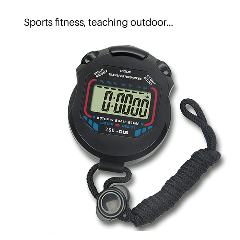 Stopwatch Timer With Lanyard Portable Outdoor Exercise Equipment Supplies  For Outdoor Camp Hiking Doing Sports Sports Timer