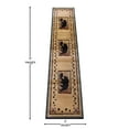 thumbnail image 4 of BizChair Cabin Lodge Long Runner Area Rug with Bear And Cub Image (2 Feet 4 Inch X 10 Feet 10 Inch) Runner, 4 of 6