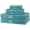Teal, variant on Basics Fade-Resistant 100% Cotton Washcloths for Bathroom, Soft Absorbent, 6-Piece, Crimson