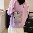 thumbnail image 4 of Bolso Cuadrado Informal para Mujer Color Sólido Con Etiqueta Cierre Viajes Senderismo, 4 of 9