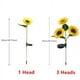 thumbnail image 4 of 3 cabezas 1 cabeza Solar simulación girasol luces LED jardín patio césped luces de noche paisaje lámpara decoración Navidad flor luz, 4 of 5