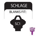 Lucky Line Key Shapes Skeleton House Key Blank Double