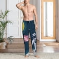 thumbnail image 4 of KLL Mens Pajama Pants for Men,Mens Lounge Pants,Funny Gifts for Men,Men's Pajama Bottoms-Astronaut With USA Flag, 4 of 5