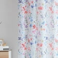 thumbnail image 2 of Watercolor Modern Floral Sheer Curtains for Living Room 84 Inch Long,Botanical Print Multi Flower Sheer Window Panels for Bedroom Rod Pocket 40" W x 84" L, 2 of 6