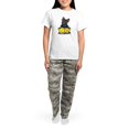 thumbnail image 4 of CafePress - Frenchie Bookworm Women's Light Pajamas - Women's Short Sleeve Print T-Shirt and Pants Light Cotton Pajama Set, 4 of 7