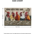 thumbnail image 4 of Rooster Placemats Set of 4 Rustic Country Farm Chicken Table Mats Washable Place Mats for Home Party Indoor Kitchen Dining Table Decoration 12x18 Inch, 4 of 6