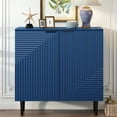 thumbnail image 2 of EUROCO 2 Door Sideboard Cabinet,35" Buffet Cabinet with Storage,Sideboard Storage Cabinet with Adjustable Shelf,Accient Cabinet for Living Room,Kitchen,Navy Blue, 2 of 7
