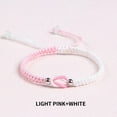 thumbnail image 1 of Fiudx Pulsera de Amor, Cuerda de Cuentas de Plata Tejida a Mano, Pulsera de Nudos Ajustables, Regal Simbólico de Amor, Regal de Aniversario de Cumpleaños, Gesto Romántico, Cómodo de Llevar., 1 of 2