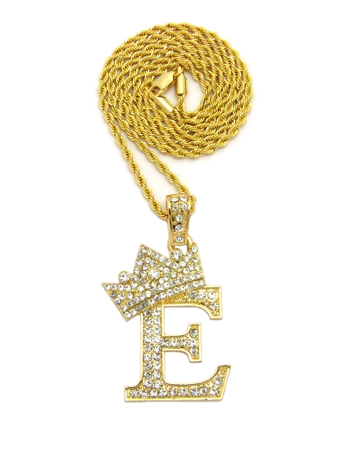 NYFASHION101 Stone Stud Slim Cross /& Crown of Thorns Jesus Head Pendant Set w//Box Chain Necklaces Gold-Tone
