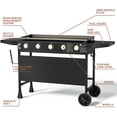 thumbnail image 6 of KingChii 5-Burner 38" Propane Griddle for Camping, Tailgating, BBQ, Backyard & Patio, 6 of 9