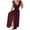 Red, variant on IROINNID Women's A-Line Dress V-Neck Sleeveless Fashion Casual England Loose Floor-Length Dress Solid Color Full-Length Dress