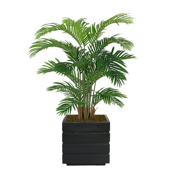 Artificial Faux Real Touch 4.5 Feet Palm Tree With Planter