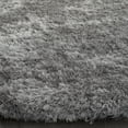 thumbnail image 4 of SAFAVIEH Luxe Paxton Solid Plush Polyester Shag Area Rug, Grey, 6' x 6' Round, 4 of 9