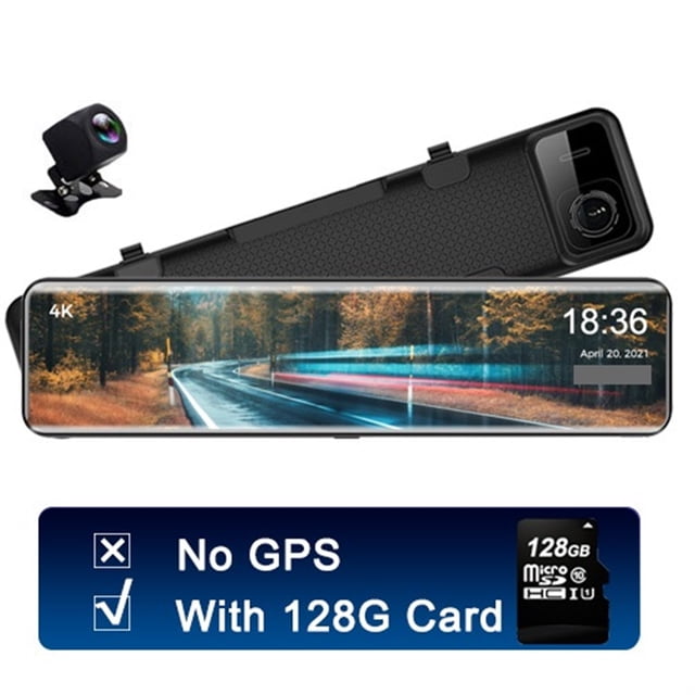 Car DVR Rear View Mirror Recorder 4K Video 12 Inch Dash Cam GPS Track 415 Ultra HD 3840*2160P Camera ,Clear Images