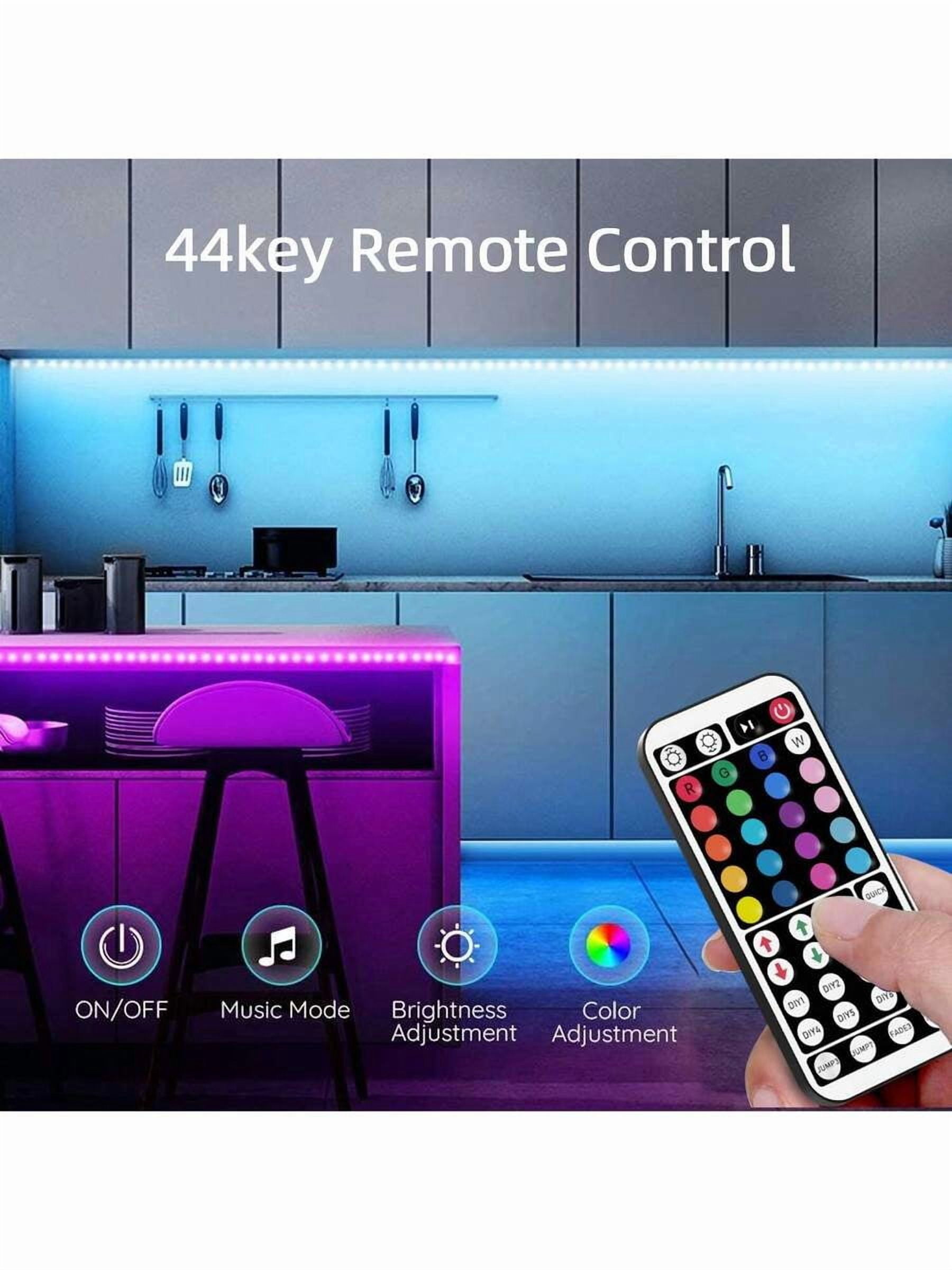 Music Sync LED Strip Lights 3-100ft, App & Remote Control, Color Changing, Timer, Dimmable, Easy Install for Bedroom Living Room Halloween Christmas Decor