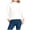 White, variant on Lovskoo 2024 Sweaters for Women Winter Pullover Loose Knitting Shirt 3/4 Sleeve Solid Color Sweater Top Shirt Olive Green